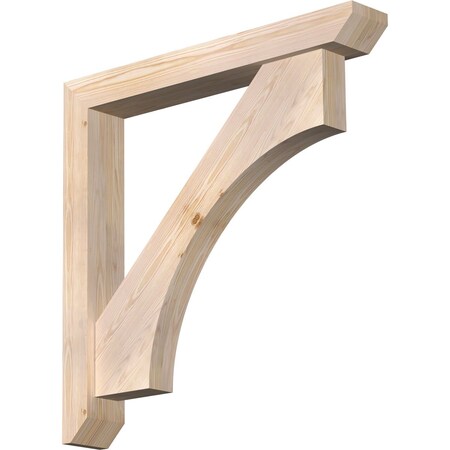 Ekena Millwork Westlake Slat Smooth Bracket w/ Offset Brace, Douglas Fir, 5 1/2"W x 38"D x 38"H BKT0604X38X38WTL06SDF